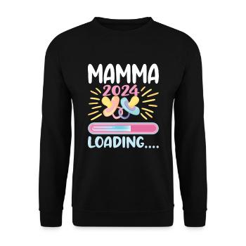 Super Mamma 2024 Loading - Unisex Sweatshirt - black - Front - Alina (178cm) & Michal (187cm)