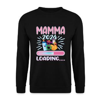 Super Mamma 2024 Loading - Unisex Sweatshirt - black - Front - Alina (178cm) & Michal (187cm)