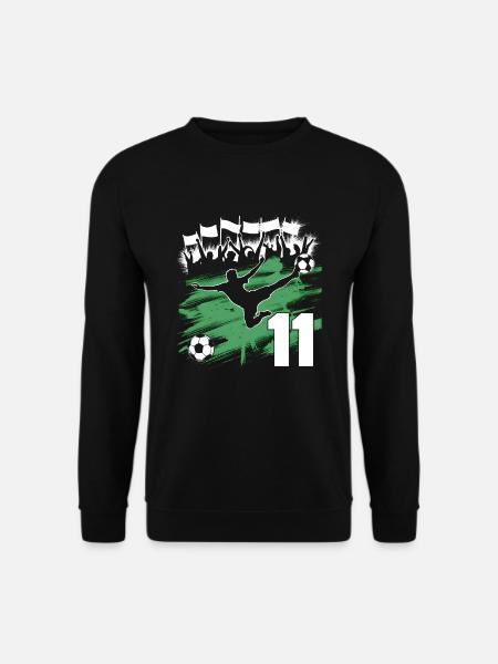11. Geburtstag 11 Jahre Fußball Fußballspieler - Unisex Pullover - Schwarz