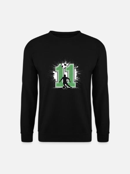 11. Geburtstag 11 Jahre Fußball Fußballspieler - Unisex Pullover - Schwarz