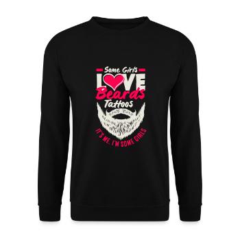 Bartpflege Bart Liebhaber Männer Bart - Unisex Pullover - Schwarz - Vorne - Alina (178cm) & Michal (187cm)