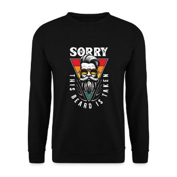 Bartpflege Bart Liebhaber Männer Bart - Unisex Pullover - Schwarz - Vorne - Alina (178cm) & Michal (187cm)