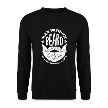 Bartpflege Bart Liebhaber Männer Bart - Unisex Pullover - Schwarz - Vorne - Alina (178cm) & Michal (187cm)