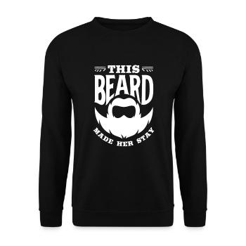 Bartpflege Bart Liebhaber Männer Bart - Unisex Pullover - Schwarz - Vorne - Alina (178cm) & Michal (187cm)