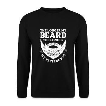 Beard Care Beard Lover Men Beard - Unisex Sweatshirt - black - Front - Alina (178cm) & Michal (187cm)