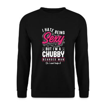 Soins de la barbe Beard Lover Hommes Barbe - Sweat-shirt Unisexe - noir - Devant - Alina (178cm) & Michal (187cm)