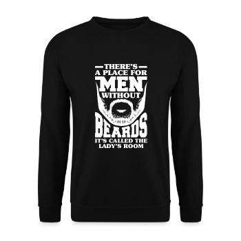 Bartpflege Bart Liebhaber Männer Bart - Unisex Pullover - Schwarz - Vorne - Alina (178cm) & Michal (187cm)