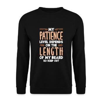 Bartpflege Bart Liebhaber Männer Bart - Unisex Pullover - Schwarz - Vorne - Alina (178cm) & Michal (187cm)