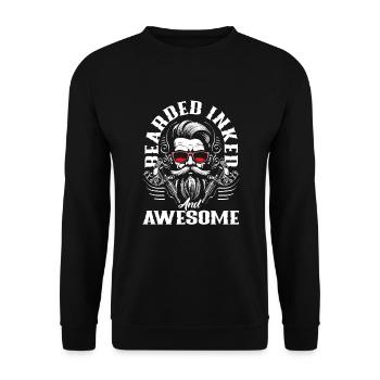 Bartpflege Bart Liebhaber Männer Bart - Unisex Pullover - Schwarz - Vorne - Alina (178cm) & Michal (187cm)