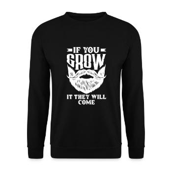 Soins de la barbe Beard Lover Hommes Barbe - Sweat-shirt Unisexe - noir - Devant - Alina (178cm) & Michal (187cm)