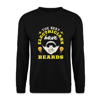 Beard Care Beard Lover Men Beard - Unisex Sweatshirt - black - Front - Alina (178cm) & Michal (187cm)