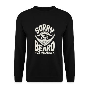 Bartpflege Bart Liebhaber Männer Bart - Unisex Pullover - Schwarz - Vorne - Alina (178cm) & Michal (187cm)