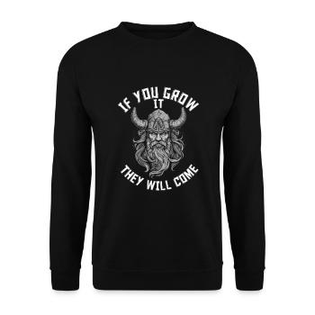 Beard Care Beard Lover Men Beard - Unisex Sweatshirt - black - Front - Alina (178cm) & Michal (187cm)