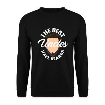Bartpflege Bart Liebhaber Männer Bart - Unisex Pullover - Schwarz - Vorne - Alina (178cm) & Michal (187cm)