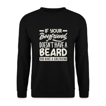 Bartpflege Bart Liebhaber Männer Bart - Unisex Pullover - Schwarz - Vorne - Alina (178cm) & Michal (187cm)