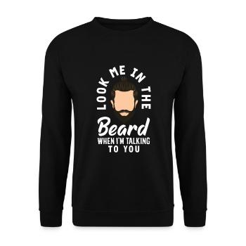 Bartpflege Bart Liebhaber Männer Bart - Unisex Pullover - Schwarz - Vorne - Alina (178cm) & Michal (187cm)