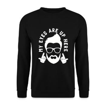 Beard Care Beard Lover Men Beard - Unisex Sweatshirt - black - Front - Alina (178cm) & Michal (187cm)