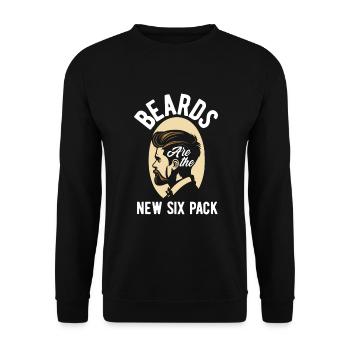 Bartpflege Bart Liebhaber Männer Bart - Unisex Pullover - Schwarz - Vorne - Alina (178cm) & Michal (187cm)