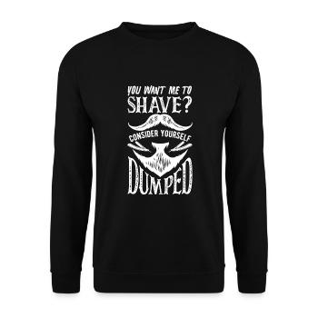 Beard Care Beard Lover Men Beard - Unisex Sweatshirt - black - Front - Alina (178cm) & Michal (187cm)
