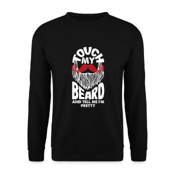 Bartpflege Bart Liebhaber Männer Bart - Unisex Pullover - Schwarz - Vorne - Alina (178cm) & Michal (187cm)