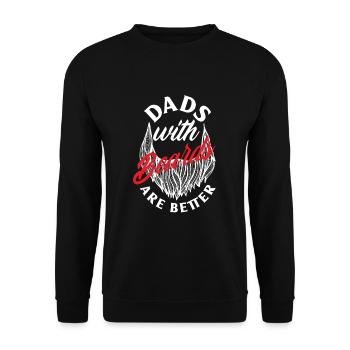 Bartpflege Bart Liebhaber Männer Bart - Unisex Pullover - Schwarz - Vorne - Alina (178cm) & Michal (187cm)