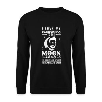 Soins de la barbe Beard Lover Hommes Barbe - Sweat-shirt Unisexe - noir - Devant - Alina (178cm) & Michal (187cm)
