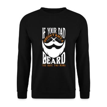 Bartpflege Bart Liebhaber Männer Bart - Unisex Pullover - Schwarz - Vorne - Alina (178cm) & Michal (187cm)