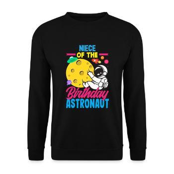 Anniversaire des enfants Membres de la famille des astronautes - Sweat-shirt Unisexe - noir - Devant - Alina (178cm) & Michal (187cm)