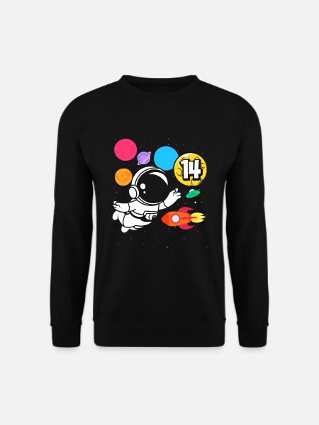 14th Birthday Boys Astronaut Birthday - Unisex Sweatshirt - black