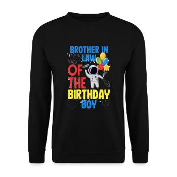 Anniversaire des enfants Membres de la famille des astronautes - Sweat-shirt Unisexe - noir - Devant - Alina (178cm) & Michal (187cm)