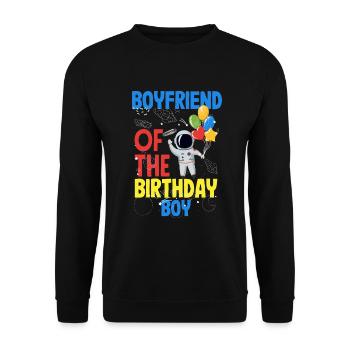Anniversaire des enfants Membres de la famille des astronautes - Sweat-shirt Unisexe - noir - Devant - Alina (178cm) & Michal (187cm)