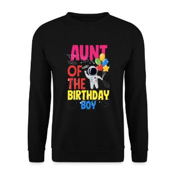 Anniversaire des enfants Membres de la famille des astronautes - Sweat-shirt Unisexe - noir - Devant - Alina (178cm) & Michal (187cm)