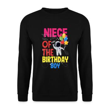 Anniversaire des enfants Membres de la famille des astronautes - Sweat-shirt Unisexe - noir - Devant - Alina (178cm) & Michal (187cm)