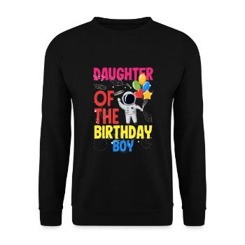 Anniversaire des enfants Membres de la famille des astronautes - Sweat-shirt Unisexe - noir - Devant - Alina (178cm) & Michal (187cm)