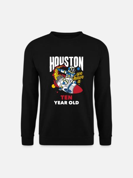 10. Geburtstag Jungen Astronaut Geburtstag - Unisex Pullover - Schwarz
