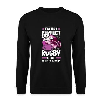 Je ne suis pas une fille parfaite, mais je suis une - Sweat-shirt Unisexe - noir - Devant - Alina (178cm) & Michal (187cm)