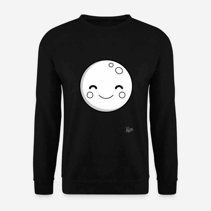 Süßer lächelnder Mond: Traumhafte Nächte - Unisex Pullover - Schwarz
