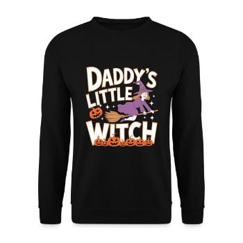 La petite sorcière de papa de la sorcière d’Halloween - Sweat-shirt Unisexe - noir - Devant - Alina (178cm) & Michal (187cm)