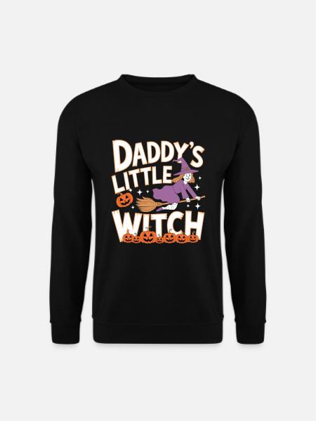 Halloween Witch Daddy's Little Witch - Unisex Sweatshirt - black