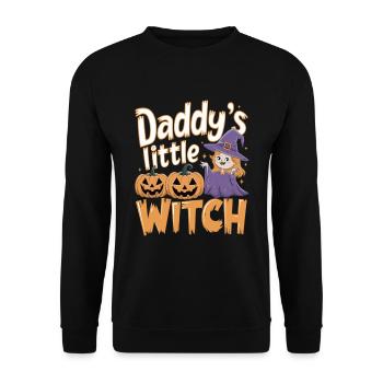 La petite sorcière de papa de la sorcière d’Halloween - Sweat-shirt Unisexe - noir - Devant - Alina (178cm) & Michal (187cm)