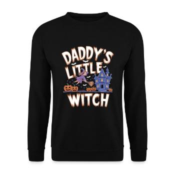 La petite sorcière de papa de la sorcière d’Halloween - Sweat-shirt Unisexe - noir - Devant - Alina (178cm) & Michal (187cm)