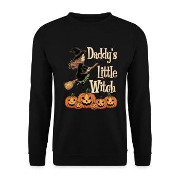 La petite sorcière de papa de la sorcière d’Halloween - Sweat-shirt Unisexe - noir - Devant - Alina (178cm) & Michal (187cm)