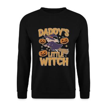 La petite sorcière de papa de la sorcière d’Halloween - Sweat-shirt Unisexe - noir - Devant - Alina (178cm) & Michal (187cm)