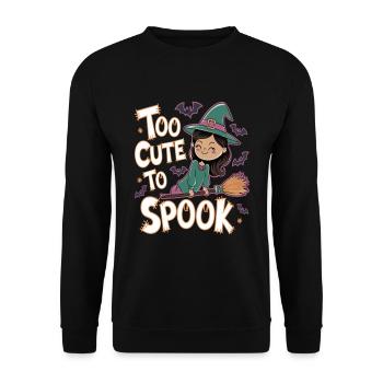 Zu Niedlich Zum Gruseln Halloween - Unisex Pullover - Schwarz - Vorne - Alina (178cm) & Michal (187cm)