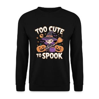 Zu Niedlich Zum Gruseln Halloween - Unisex Pullover - Schwarz - Vorne - Alina (178cm) & Michal (187cm)