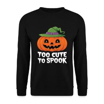 Zu Niedlich Zum Gruseln Halloween - Unisex Pullover - Schwarz - Vorne - Alina (178cm) & Michal (187cm)