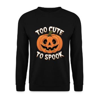Zu Niedlich Zum Gruseln Halloween - Unisex Pullover - Schwarz - Vorne - Alina (178cm) & Michal (187cm)