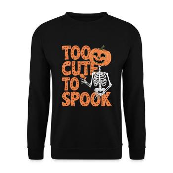 Zu Niedlich Zum Gruseln Halloween - Unisex Pullover - Schwarz - Vorne - Alina (178cm) & Michal (187cm)