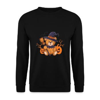 Ours en peluche d’Halloween Ours d’Halloween - Sweat-shirt Unisexe - noir - Devant - Alina (178cm) & Michal (187cm)