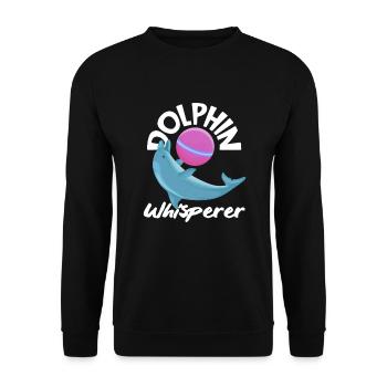 Dolphin Whisperer Player Career - Unisex Sweatshirt - black - Front - Alina (178cm) & Michal (187cm)
